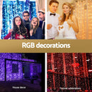 Jingle Jollys 6x3m Christmas Curtain Lights 960 LED RGB Remote Hanging Fairy Backdrop-4