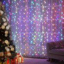 Jingle Jollys 6x3m Christmas Curtain Lights 960 LED RGB Remote Hanging Fairy Backdrop-7