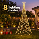 Jingle Jollys Solar Christmas Tree 3.6m 800 LED Net Lights Xmas Trees Decoration-3