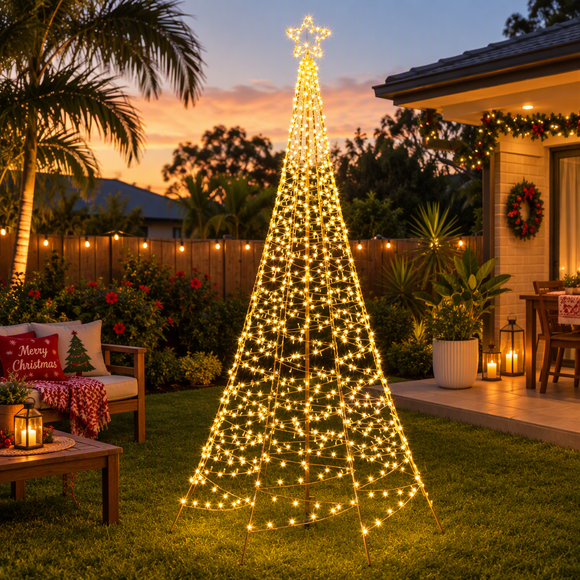 Jingle Jollys Solar Christmas Tree 3.6m 800 LED Net Lights Xmas Trees Decoration