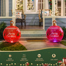 Jingle Jollys Christmas Inflatable Ball 60cm Led Illuminated Xmas Decoration Red-5