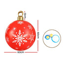 Jingle Jollys Christmas Inflatable Ball Bauble 60cm Outdoor Decoration Red-3