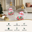 Jingle Jollys Christmas Inflatable Ball 60cm Santa Decoration Giant Bauble Clear-5