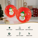 Jingle Jollys Christmas Inflatable Ball 60cm Illuminated Led Snowman Xmas Decor-5