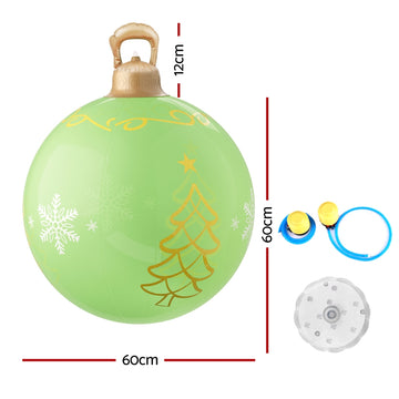 Jingle Jollys Christmas Inflatable Ball 60cm Led Illuminated Xmas Decoration - 0