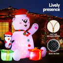 Jingle Jollys Christmas Inflatable Bear 1.8M Height LED Outdoor Decorations Illuminated-4