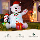 Jingle Jollys Christmas Inflatable Bear 1.8M Height LED Outdoor Decorations Illuminated-5