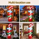 Jingle Jollys Christmas Inflatable Candy Pole 2.4M Illuminated Decorations-5
