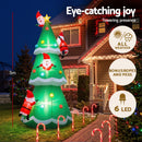 Jingle Jollys Christmas Inflatable Santa Tree 5M Illuminated Decorations-4