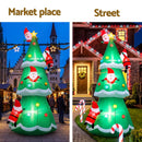 Jingle Jollys Christmas Inflatable Santa Tree 5M Illuminated Decorations-5