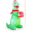 Jingle Jollys Christmas Inflatable Dinosaur 1.8M Height LED Decorations Illuminated-2
