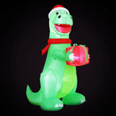 Jingle Jollys Christmas Inflatable Dinosaur 1.8M Height LED Decorations Illuminated-3
