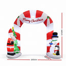 Jingle Jollys Christmas Inflatable Archwary Santa 3M Illuminated Decorations-2
