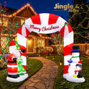Jingle Jollys Christmas Inflatable Archwary Santa 3M Illuminated Decorations-8