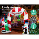 Jingle Jollys Christmas Inflatable Archwary Santa 3M Illuminated Decorations-4