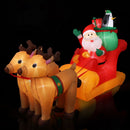 Jingle Jollys Christmas Inflatable Santa Sleigh 2.2M Illuminated Decorations-1