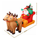 Jingle Jollys Christmas Inflatable Santa Sleigh 2.2M Illuminated Decorations-2