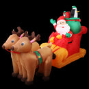 Jingle Jollys Christmas Inflatable Santa Sleigh 2.2M Illuminated Decorations-1