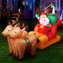 Jingle Jollys Christmas Inflatable Santa Sleigh 2.2M Illuminated Decorations-8