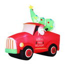 Jingle Jollys Christmas Inflatable Santa Truck 1.6M Height LED Decorations Illuminated-1