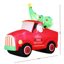 Jingle Jollys Christmas Inflatable Santa Truck 1.6M Height LED Decorations Illuminated-3