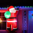 Jingle Jollys Christmas Inflatable Santa Climbing LED Illuminated Decorations 1.9M-7