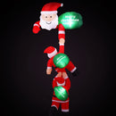 Jingle Jollys Christmas Inflatable Climbing Santa 2.5M Height LED Decorations Illuminated-3