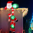 Jingle Jollys Christmas Inflatable Climbing Santa 2.5M Height LED Decorations Illuminated-7