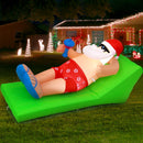 Jingle Jollys Christmas Inflatable Santa Bench 1.8M LED Illuminated Decorations-6
