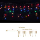 Jingle Jollys 12.5M Solar Christmas Lights Icicle String Light Multi Colour-2