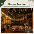 Jingle Jollys 12.5M Solar Christmas Lights Icicle String Light Warm White-5