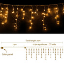 Jingle Jollys 12.5M Solar Christmas Lights Icicle String Light Warm White-6