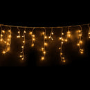 Jingle Jollys 12.5M Solar Christmas Lights Icicle String Light Warm White-7