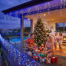 20M Christmas Lights Icicle Light 800 LED Blue White Decor Jingle Jollys-8