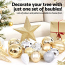 Jingle Jollys 125pcs Christmas Tree Decorations Set Baubles Ornaments Party-4