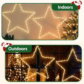 Jingle Jollys Christmas Lights 50cm Star 70 LED Xmas Decorations - 0