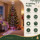 Jingle Jollys 3.5M Christmas Lights 300 LED Ladder Light with Santa Claus Decor-3