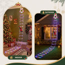 Jingle Jollys 3.5M Christmas Lights 300 LED Ladder Light with Santa Claus Decor-6