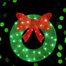 0.6M Christmas Lights 50 LED Motif Solar Wreath Xmas Decorations Jingle Jollys-6