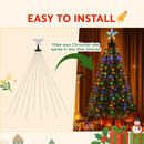 Jingle Jollys 2.5M Christmas Lights Waterfall String Light 300 LED Star Topper-6
