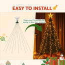 Jingle Jollys 2.5M Christmas Lights Waterfall String Light 300 LED Star Topper-5