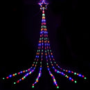 Jingle Jollys 3m Solar Christmas Lights Outdoor Fairy Waterfall Star Multicolour-7