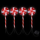 4 PCS Christmas Lights Path Ground Light Garden Decoration 112 LED Jingle Jollys-1
