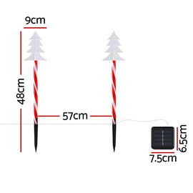 25 LED 5 PCS Christmas Lights Path Ground Light Garden Decorations Jingle Jollys - 0