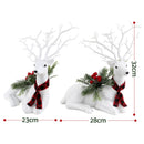 Jingle Jollys Christmas Reindeer 32cm Glitter Deer Ornaments Party Decorations-2