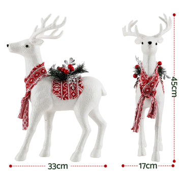 Jingle Jollys Christmas Reindeer 45cm Glitter Deer Ornaments Party Decorations - 0