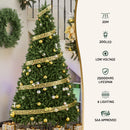 Jingle Jollys 20M Christmas Lights Fairy Ribbon Light 200 LED Xmas Decor Golden-4