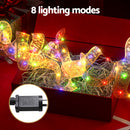 Jingle Jollys 20M Christmas Lights Fairy Ribbon Light 200 LED Xmas Decor Golden-6