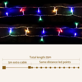 Jingle Jollys 50M Christmas Lights String Light Xmas Decoration Multi Colour - 0