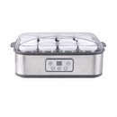 Devanti Yoghurt Maker Machine with 12x180ml Glass Cups Temp Control Grey-4
